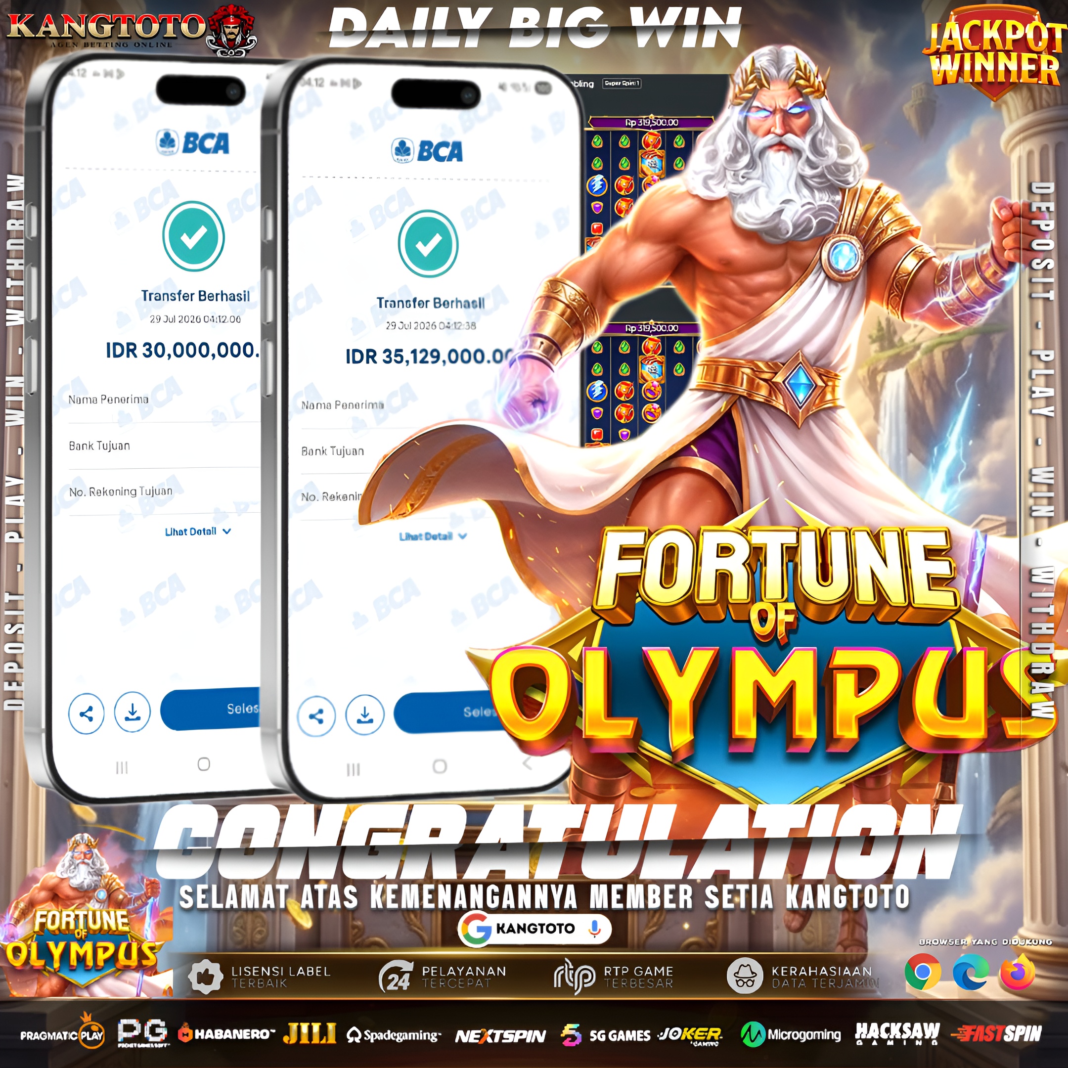 PETIR DEWA ZEUS KEMBALI MENYAMBAR HABIS! ⚡️🏛️ Rp 65.129.000 LUNASS!!!!