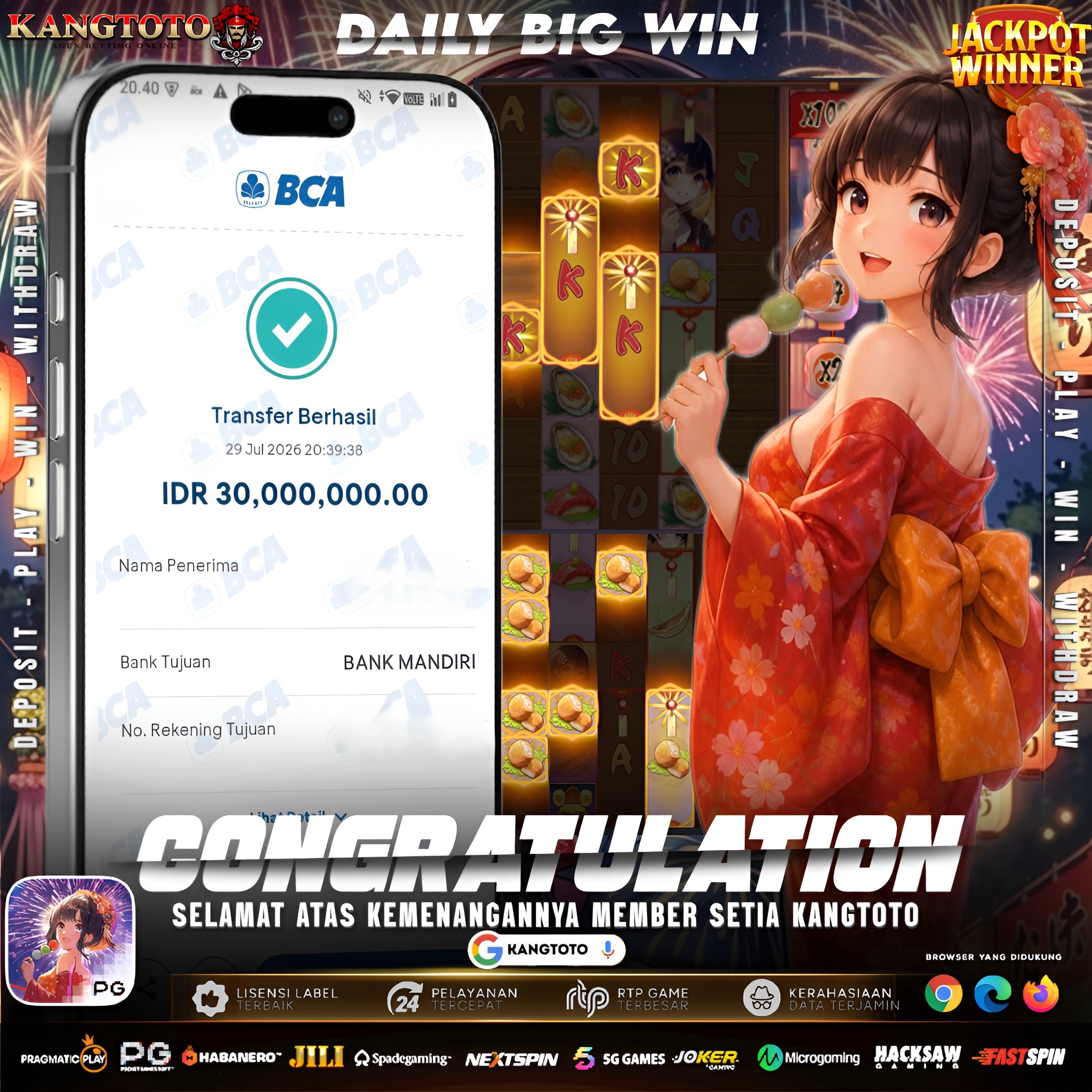 🔥 BUKTI NYATA, BUKAN CUMA JANJI! 🔥  IDR 30.000.000,-! Penarikan dana cair kilat tanpa berbelit-belit! 💸💸