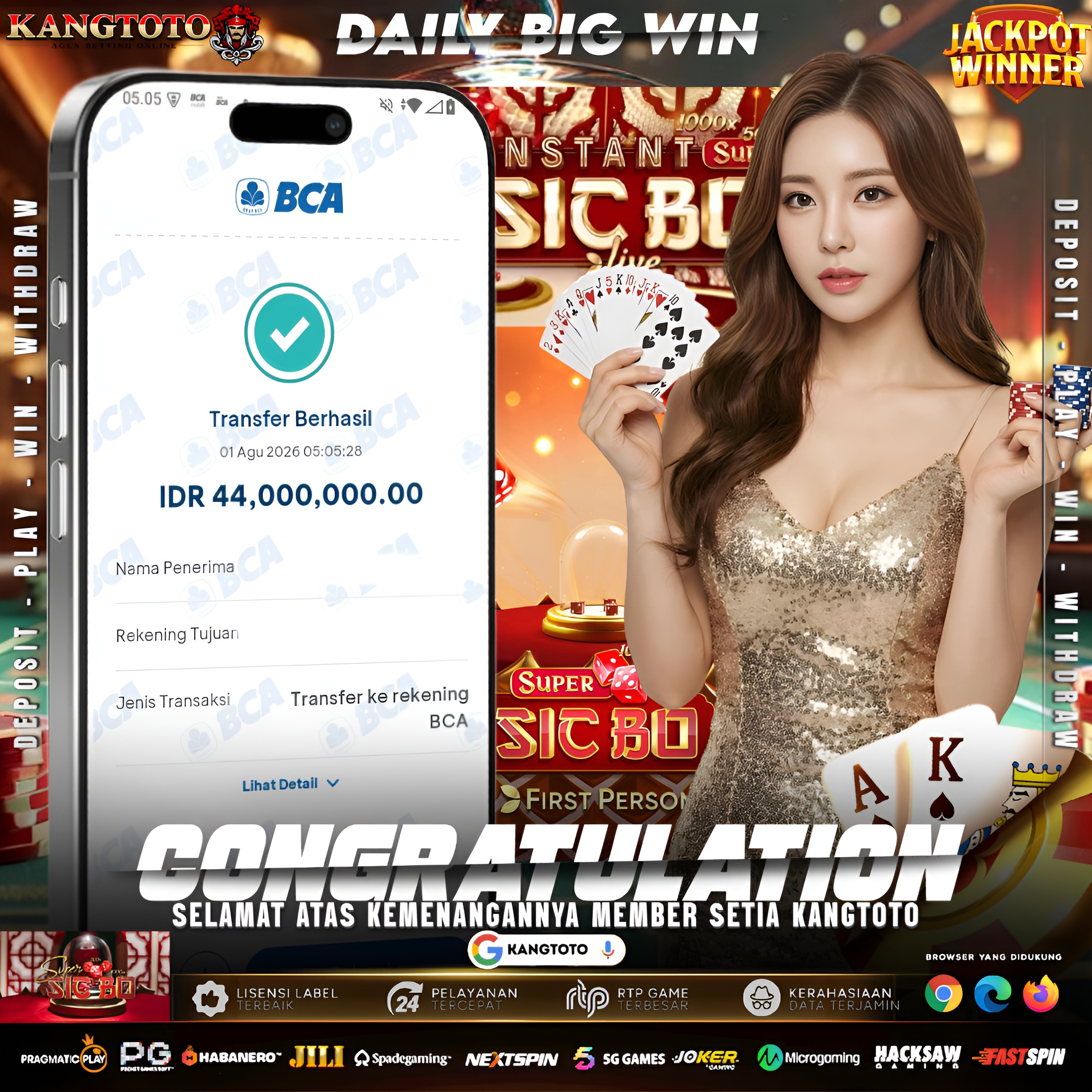 SUPER SIC BO MELEDAK, REKENING MELONTAK 44.000.000 RUPIAH! 🎲✨💸