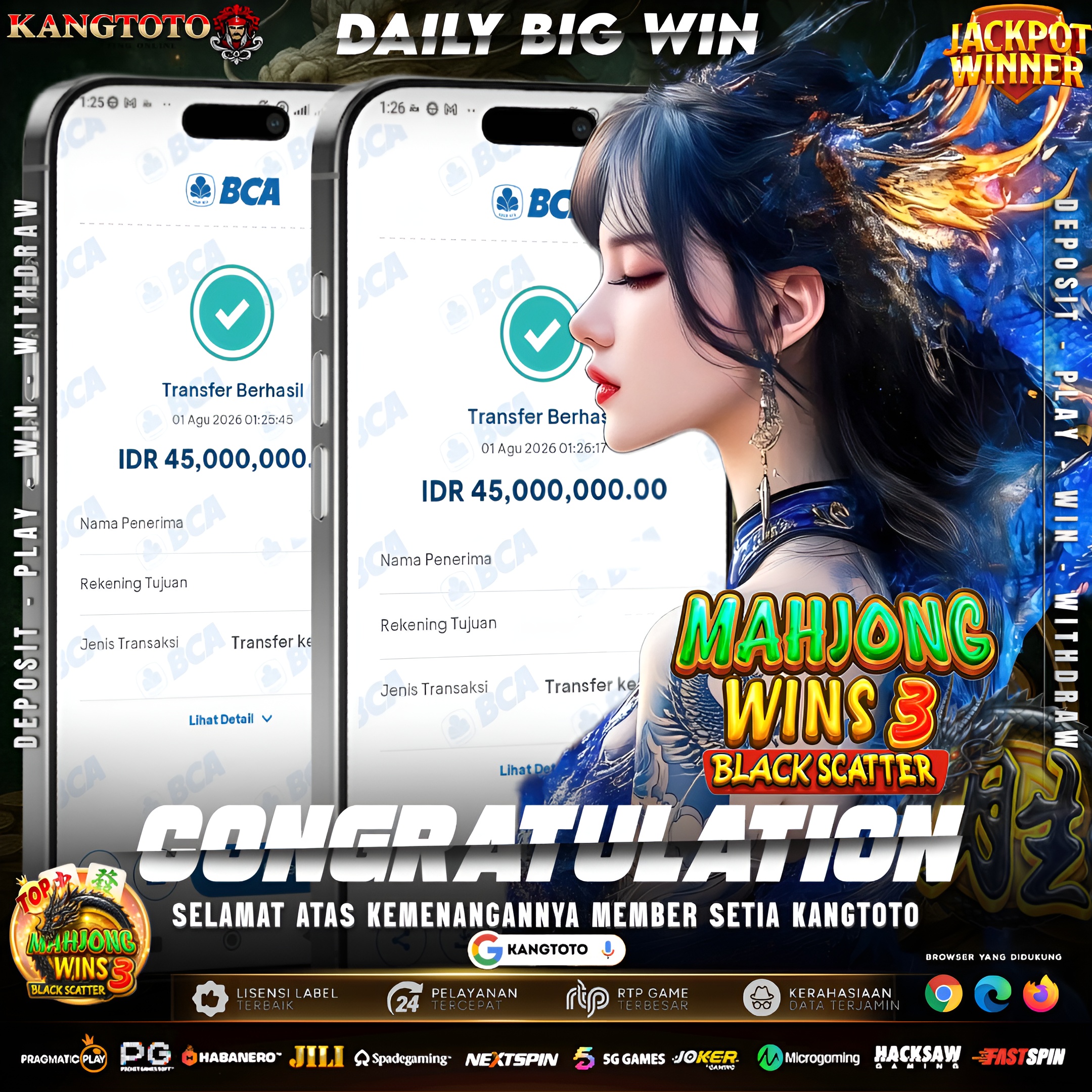 BLACK SCATTER PECAH! DOUBLE WITHDRAW TOTAL 90.000.000 CAIR KILAT! 🀄️🐉🐉💥