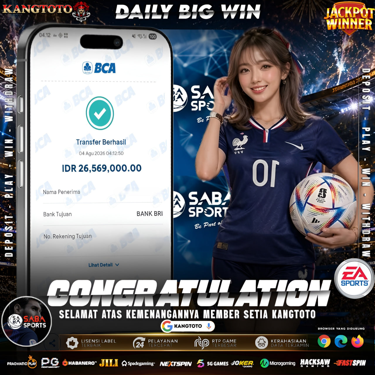 🏆⚽️ Gak Cuma Nonton, Tapi Juga Bawa Pulang 26.000.000 💸🥳