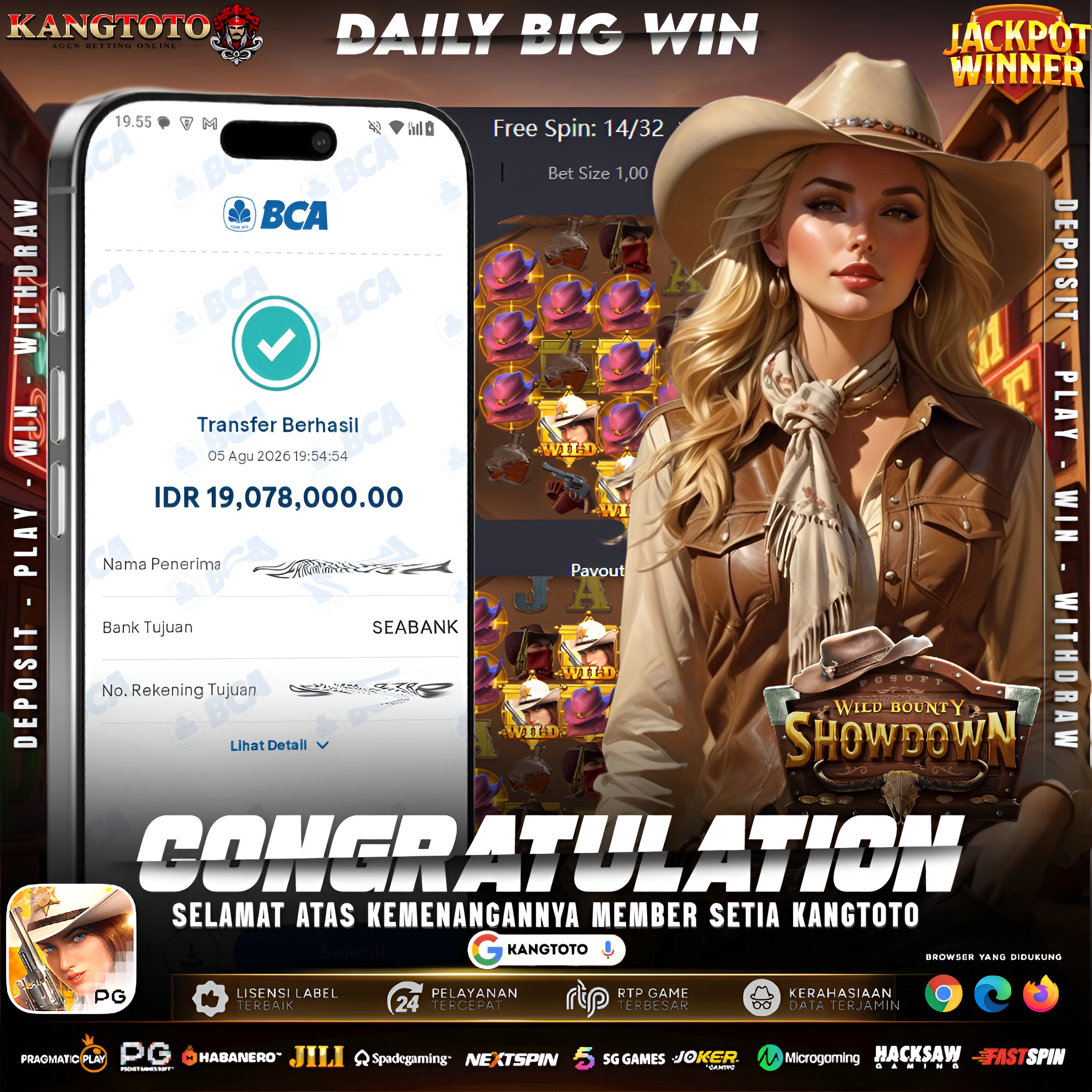 💥 DAILY BIG WIN ALERT! WILD BOUNTY SHOWDOWN IDR 19.078.000 LUNAS DIBAYAR! 💥