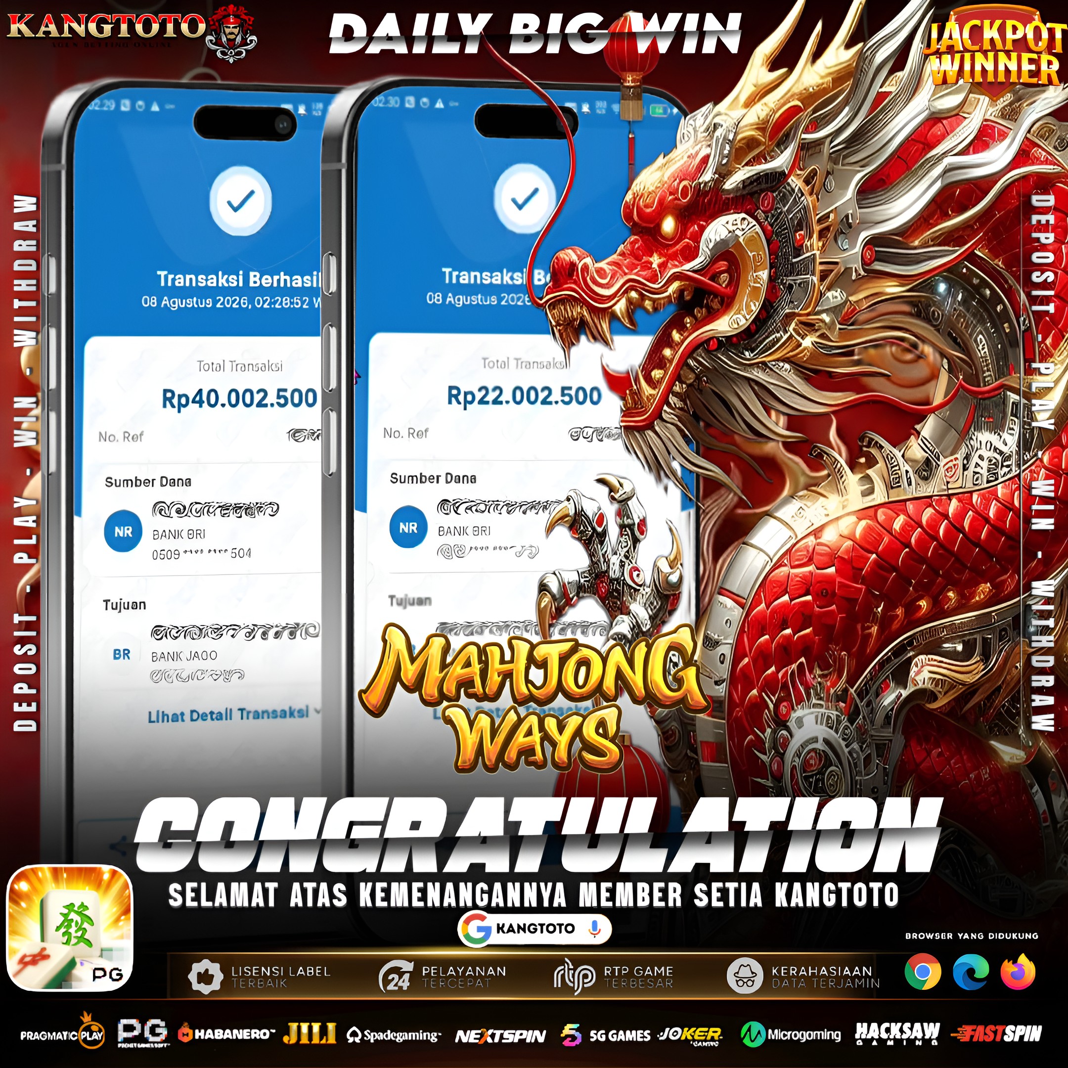 CONGRATULATIONS! BUKTI MAHJONG WAYS HARI INI 💸✨Total Rp 62.005.000 LUNAS !!!!