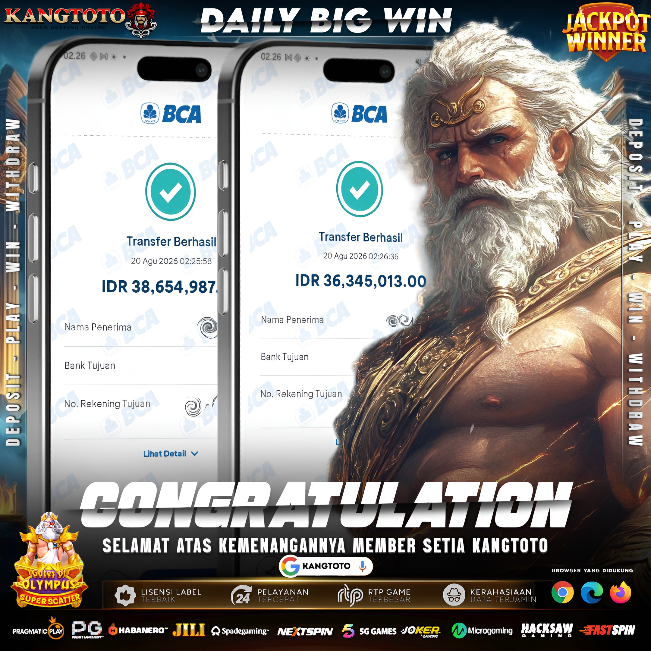 ⚡️ SUPER SCATTER ZEUS MENYAMBAR! WD RP 75.000.000 CAIR KILAT! ⚡️