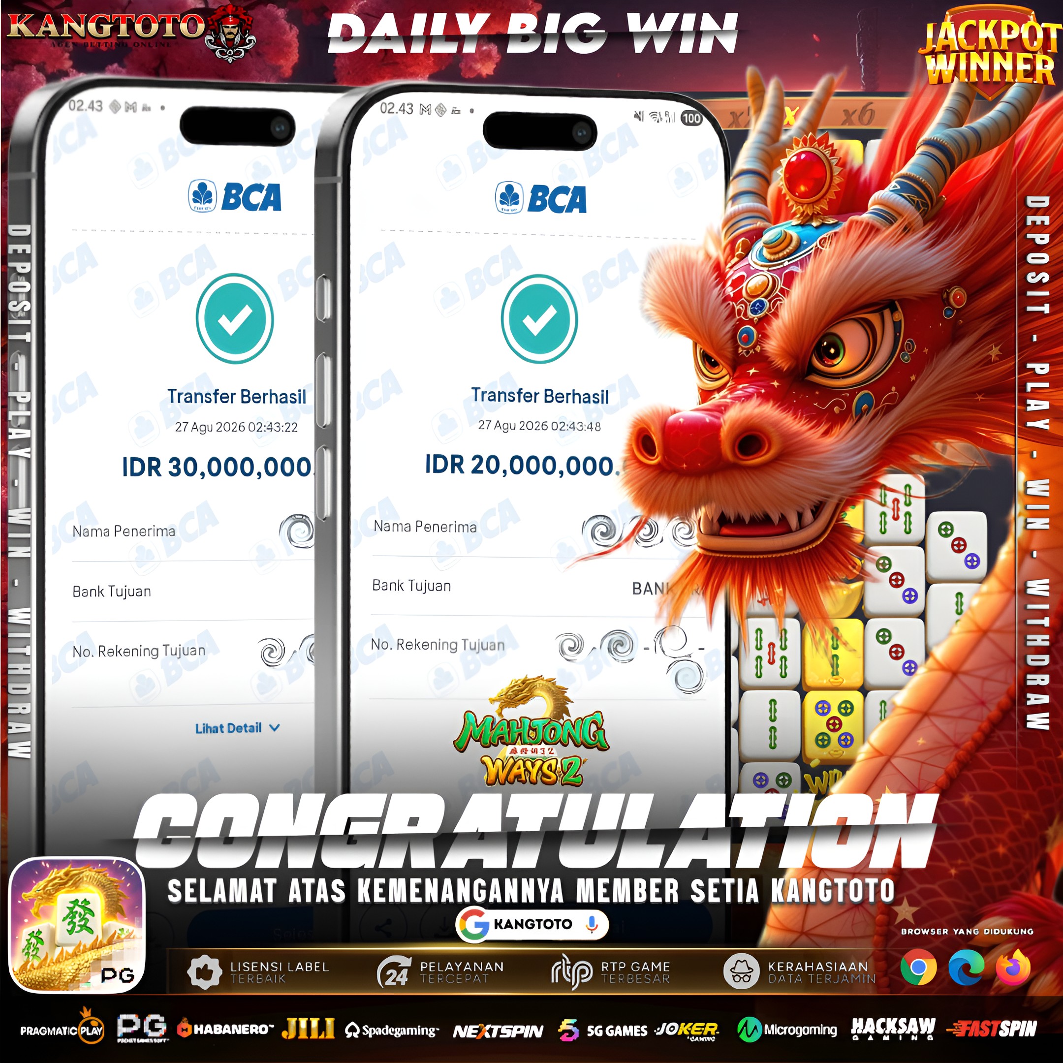 🐉 NAGA NAGA MAHJONG WAYS  CAIR TOTAL 50.000.000 LUNAS ! 💥