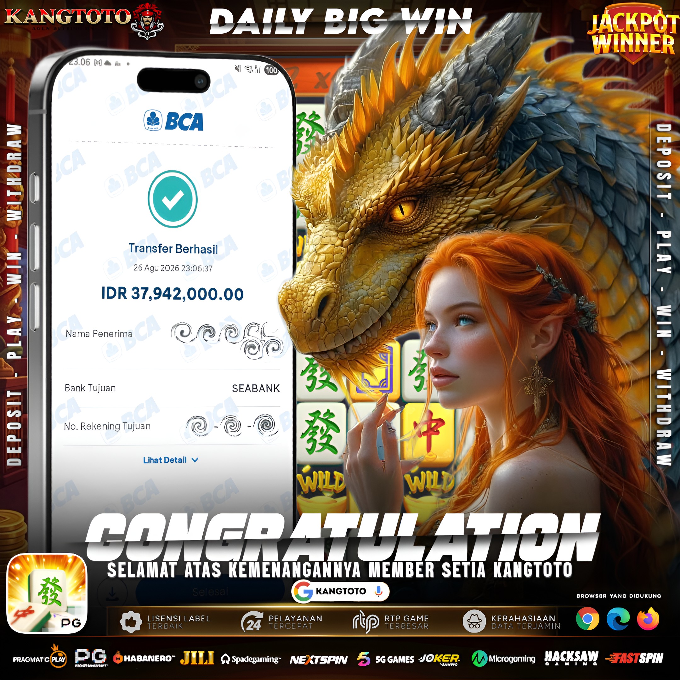 BUKTI NYATA! BUKAN CUMA JANJI! WITHDRAW Rp 37.942.000 LUNAS !!!🐲🔥