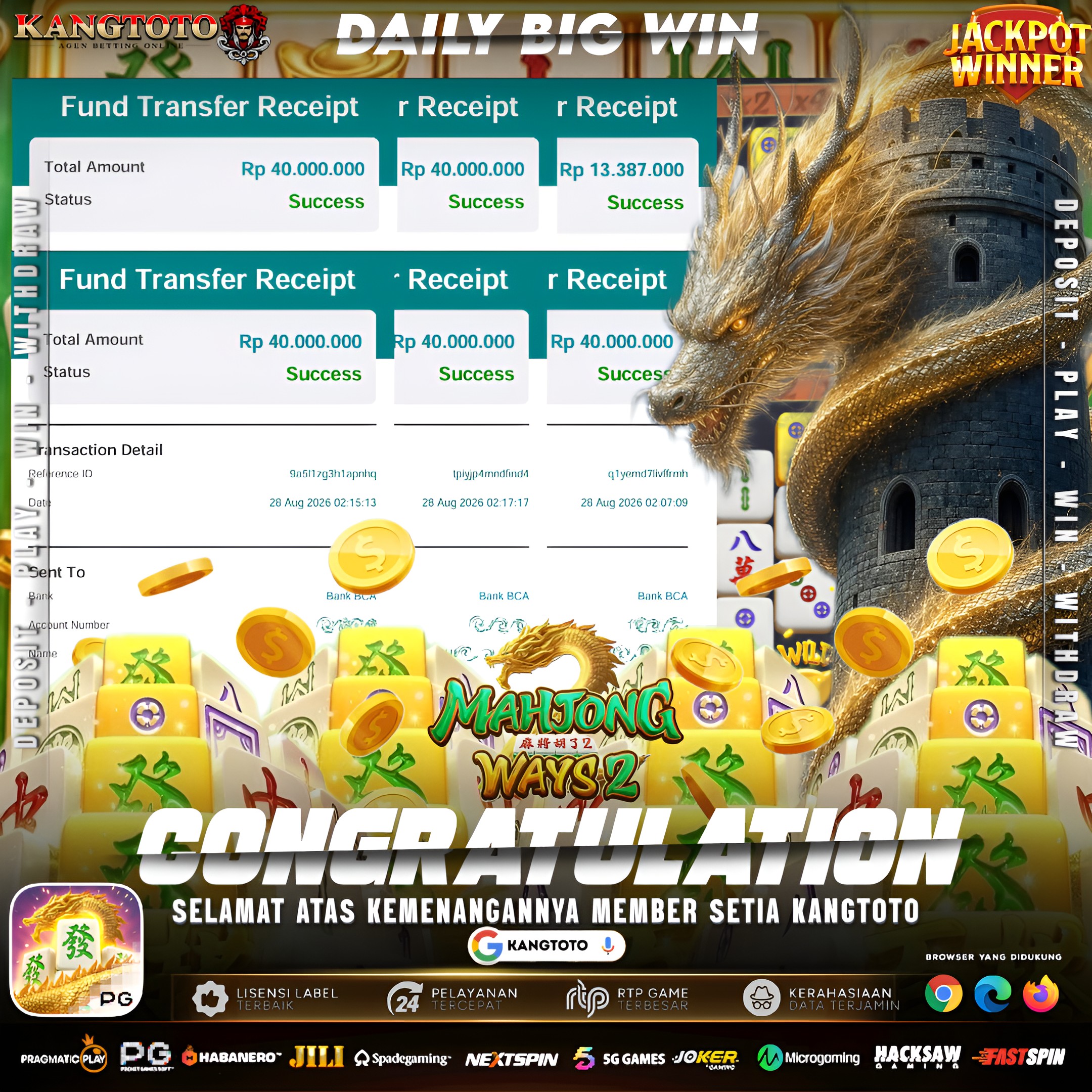 🐉 NAGA EMAS MAHJONG WAYS 2 BERAKSI! TOTAL WITHDRAW TEMBUS 213.387.000 MURNI! 💸