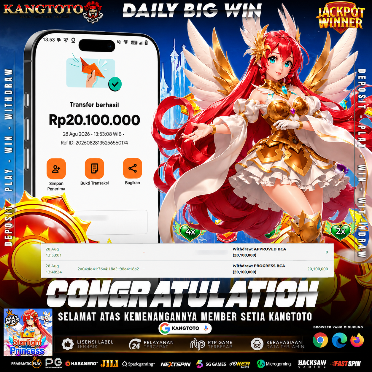 👑 PRINCESS BERAKSI! TOTAL WD 20.000.000 KELUAR MURNI! ✨