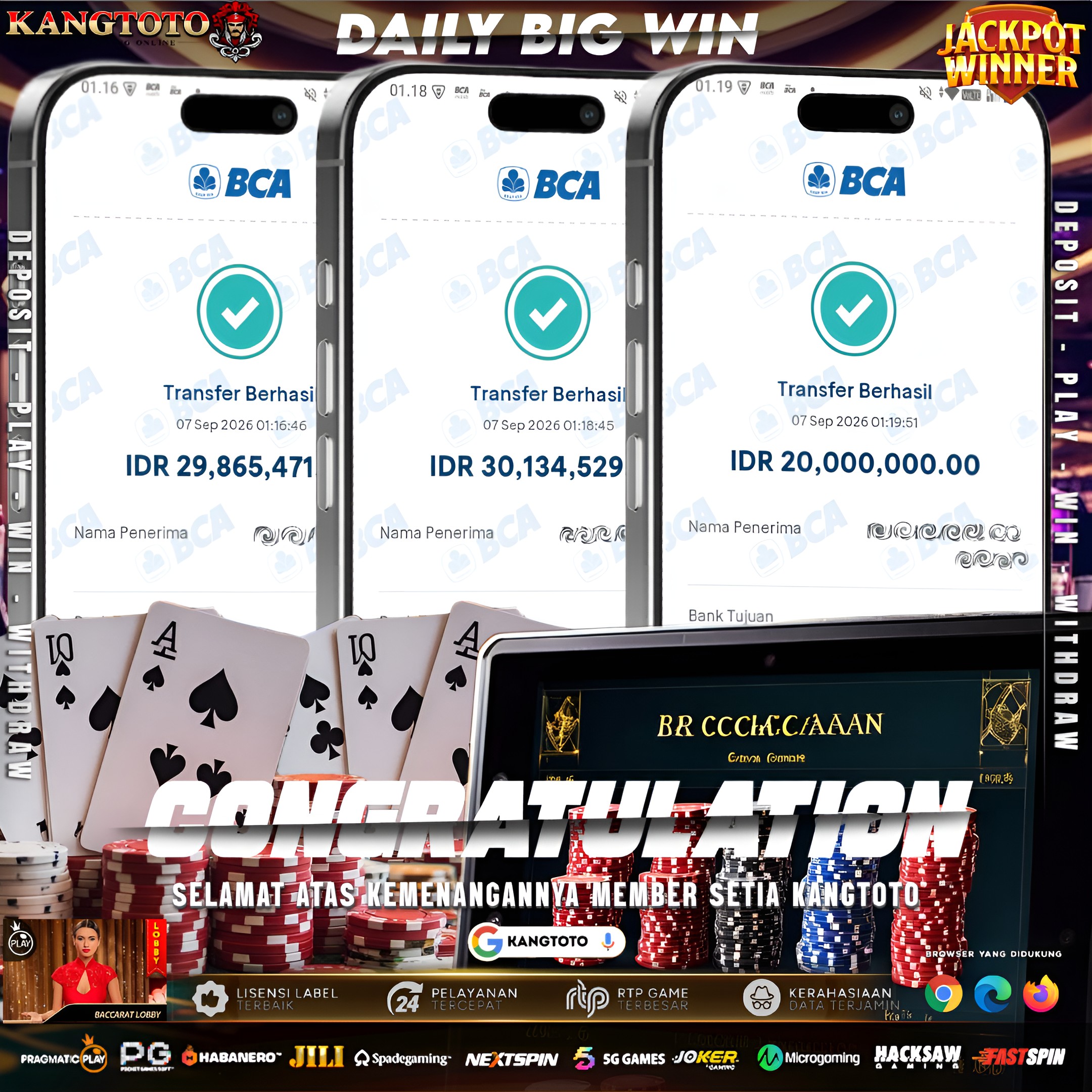 🃏 MEJA BACCARAT PANEN KEMENANGAN! Rp 80.000.000 CAIR LUNAS! 🃏