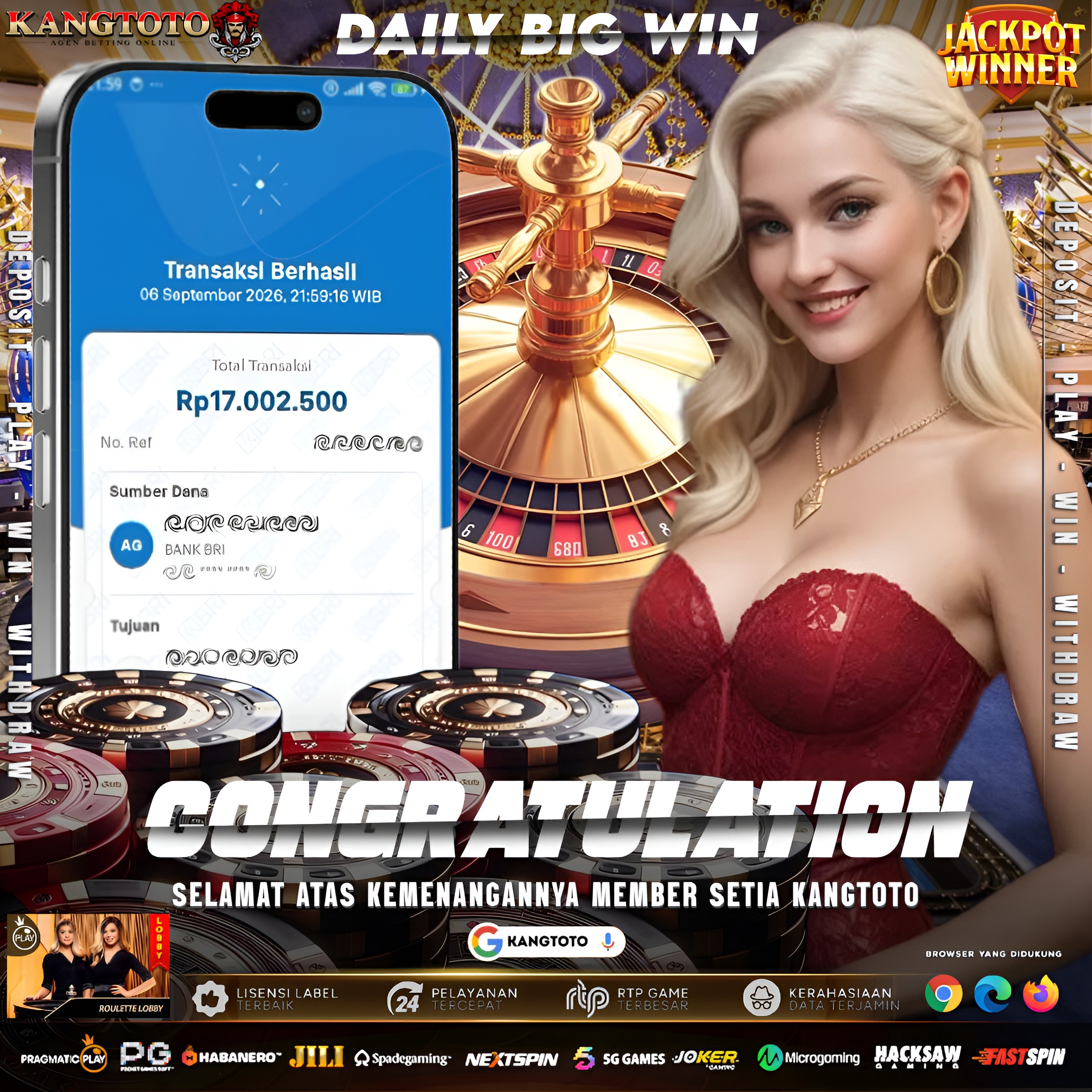 🎡 PUTARAN HOKI ROULETTE PANEN JACKPOT! 17.002.500 CAIR LUNAS! 🎡