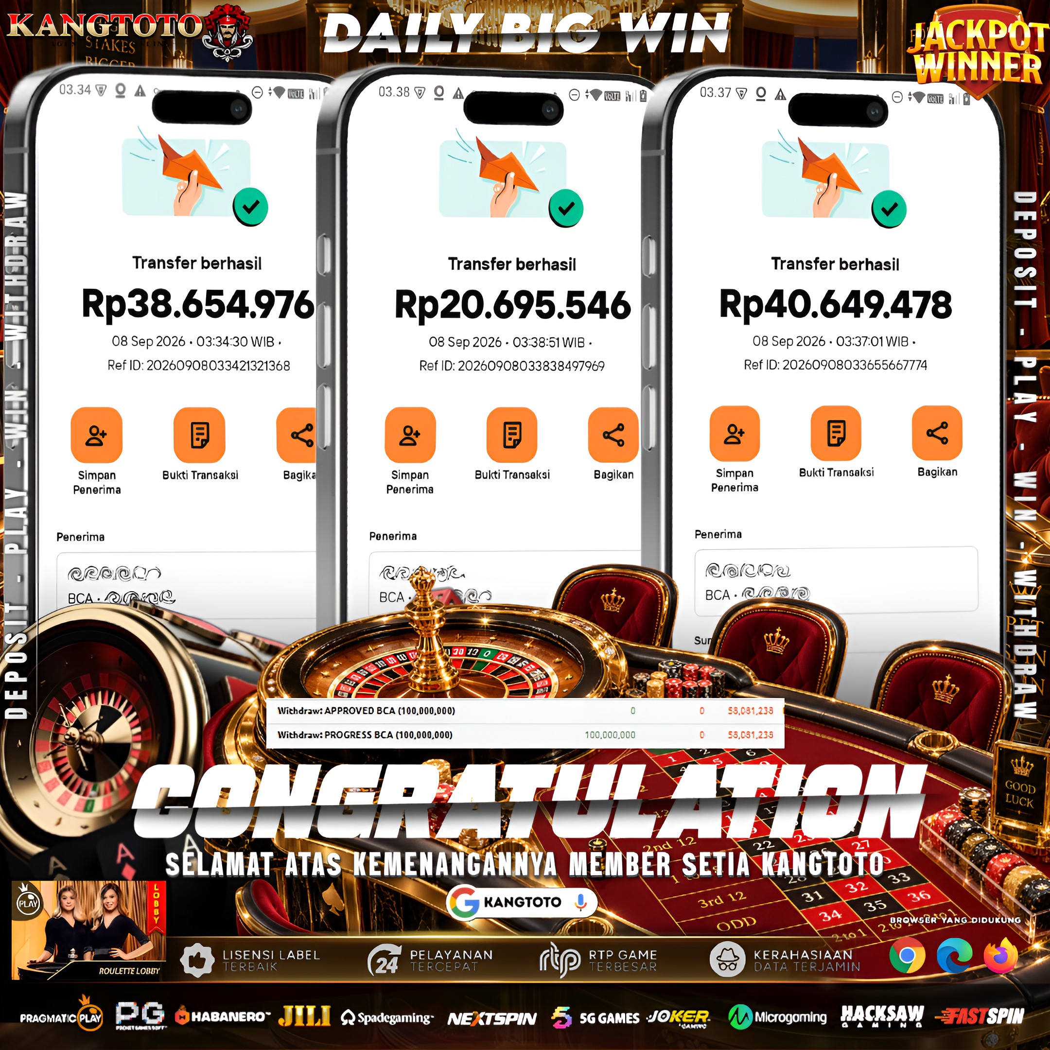 🎡 ROULETTE MEJA EMAS JEBOL TOTAL! 100.000.000 CAIR LUNAS! 🎡