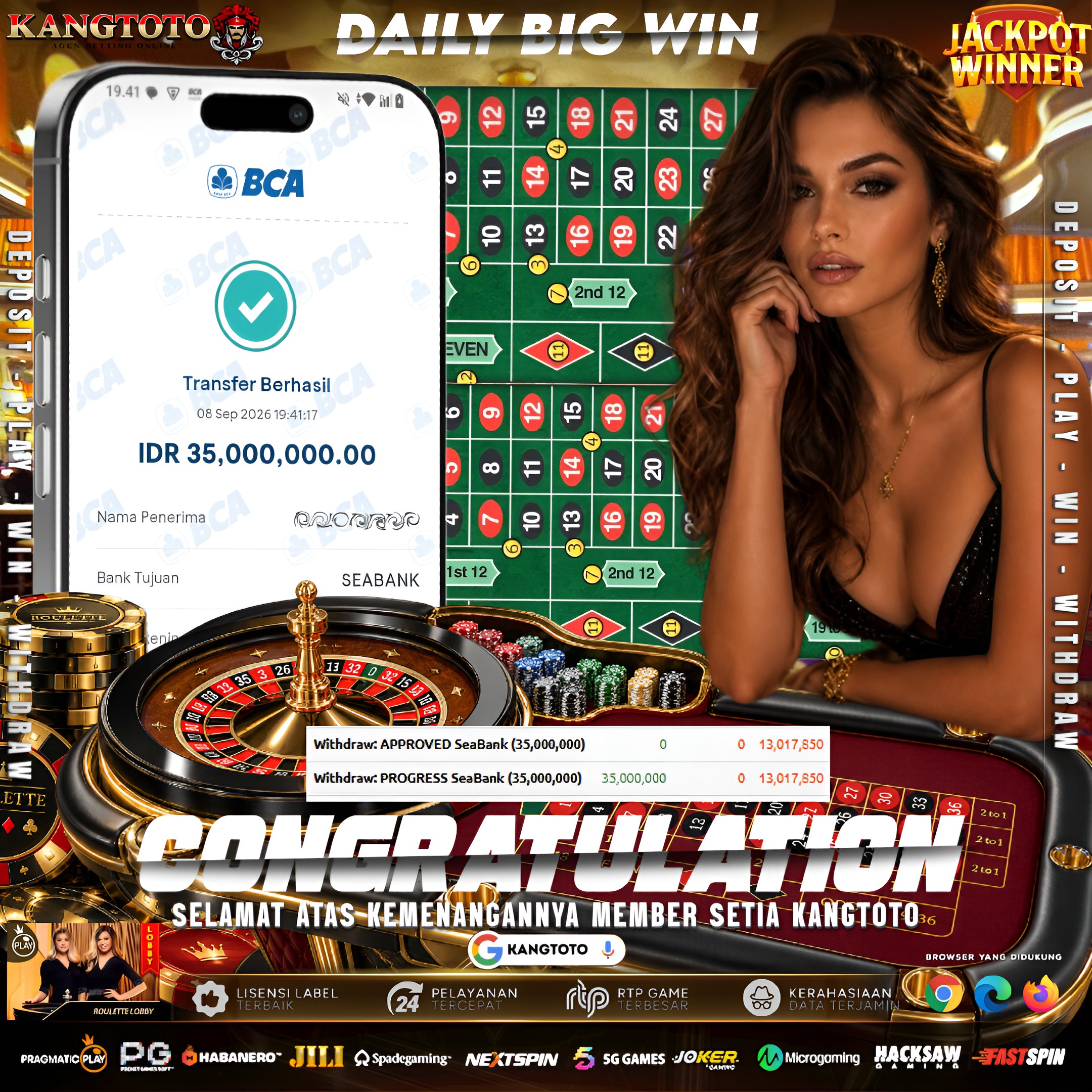 🎡 PUTARAN HOKI ROULETTE PANEN JACKPOT! Rp 35.000.000 CAIR LUNAS! 🎡