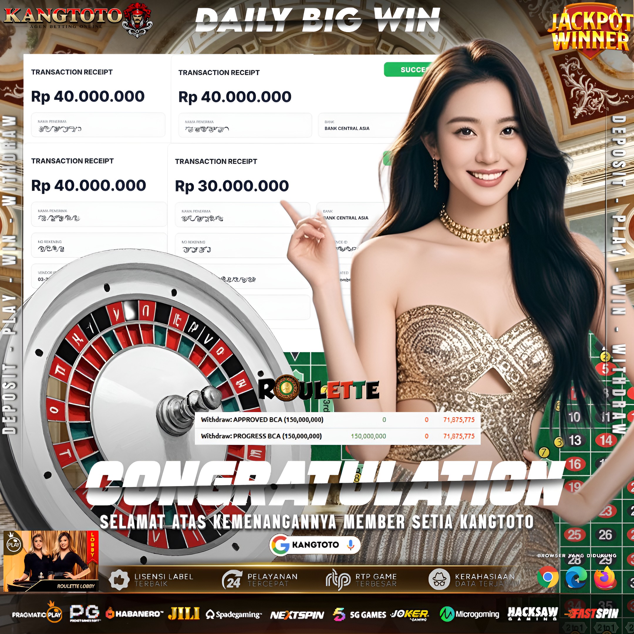 🎡 PUTARAN ROULETTE EMAS MELEDAK! Rp 150.000.000 CAIR LUNAS! 🎡