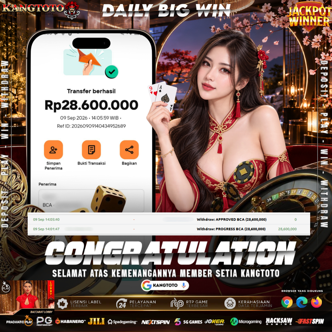 LIVE CASINO PANEN CUAN! TOTAL WITHDRAW RP 28.600.000 LUNAS DI KANGTOTO!