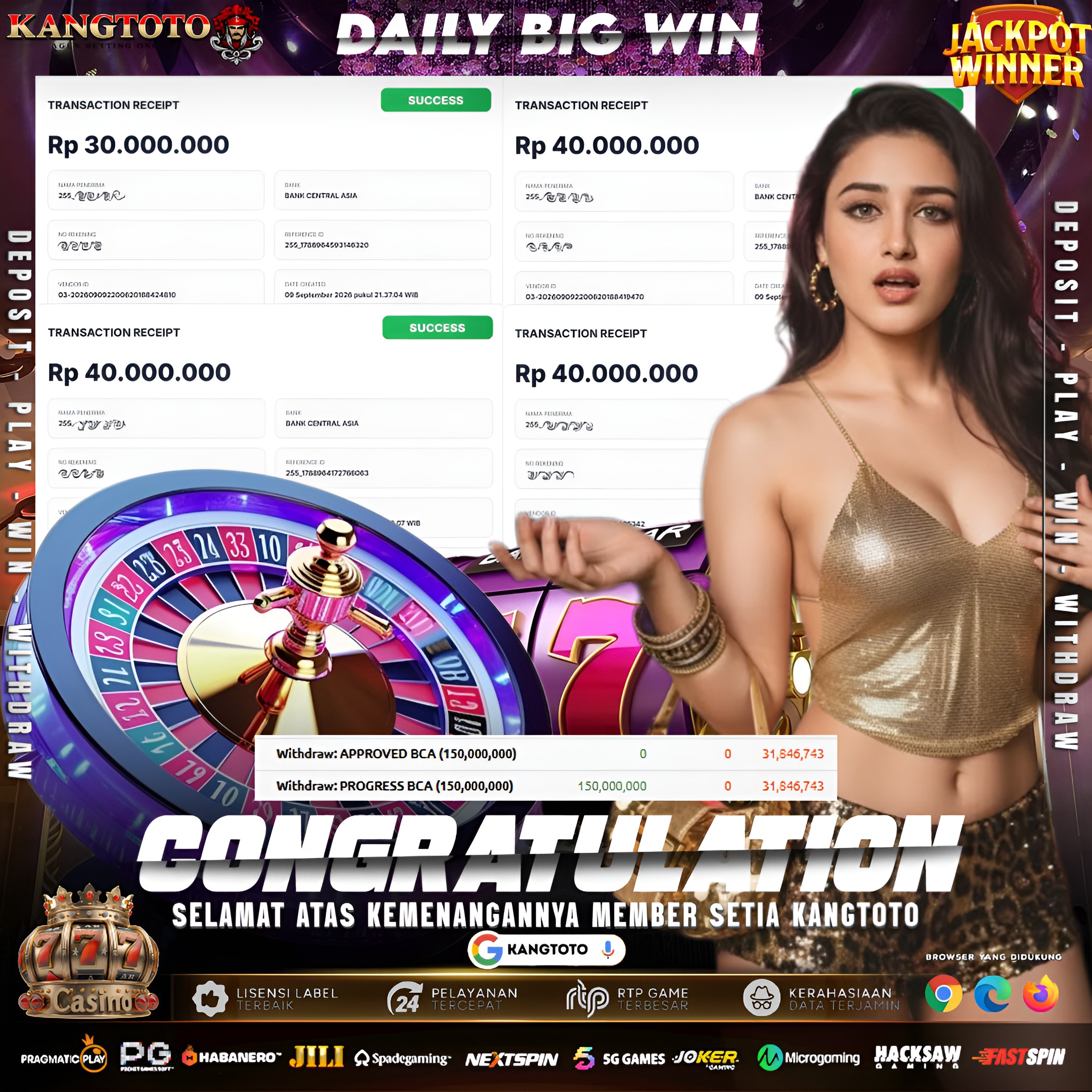 🎡 PUTARAN HOKI ROULETTE KANGTOTO! Rp 150.000.000 CAIR LUNAS! 🎡