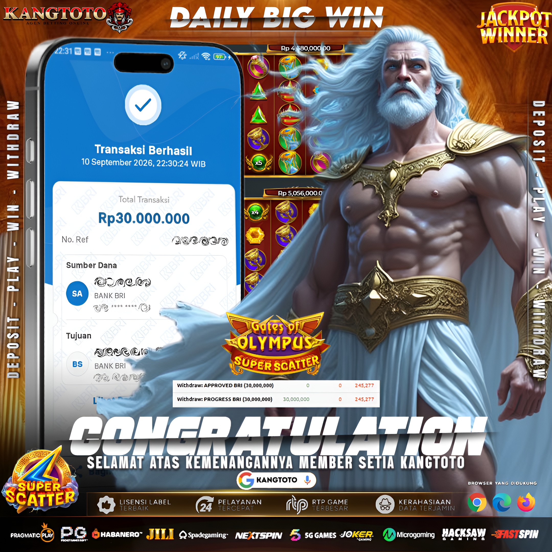 ⚡ PETIR SUPER SCATTER KAKEK ZEUS MELEDAK! Rp 30.000.000 CAIR LUNAS! ⚡