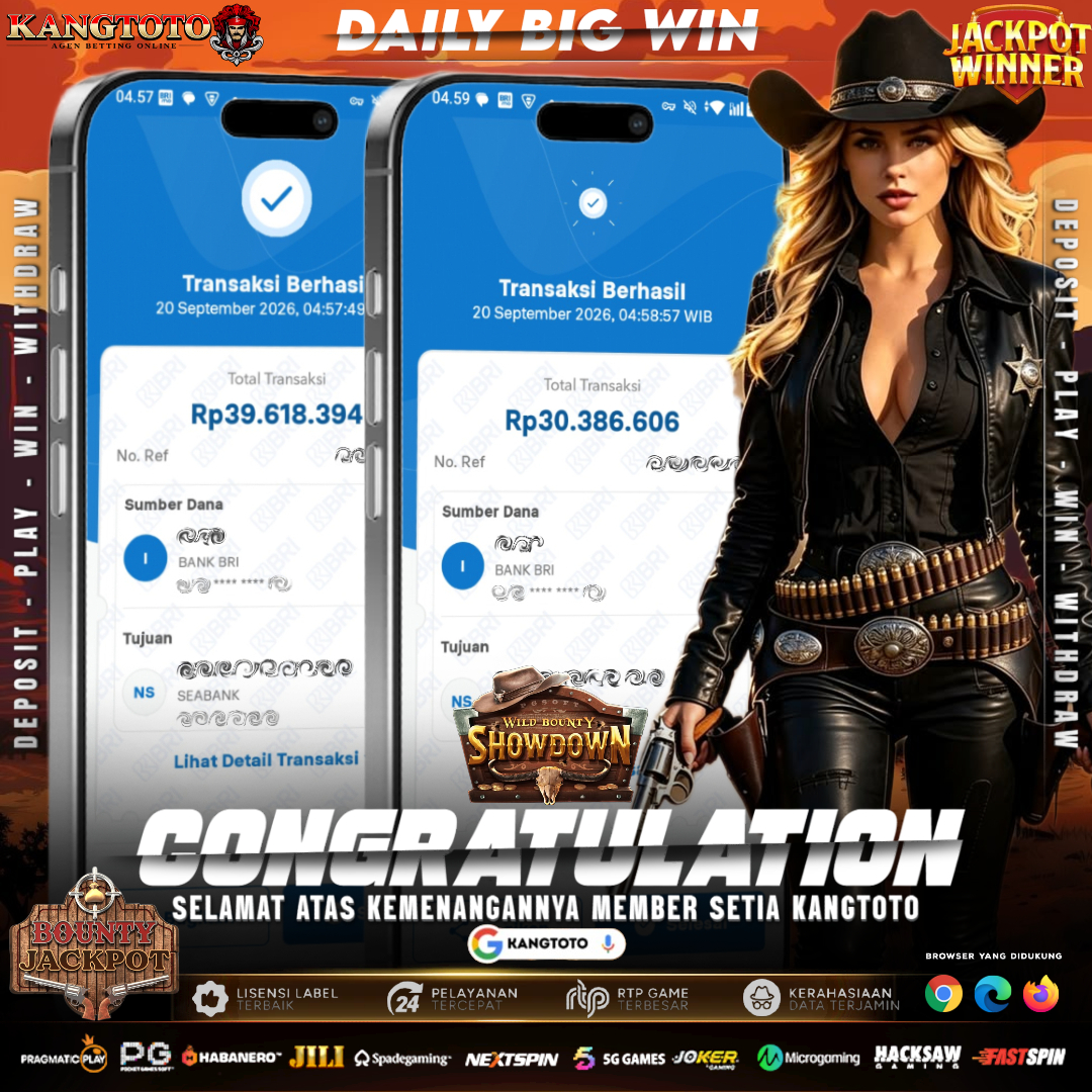 🤠 TEMBAKAN JACKPOT WILD BOUNTY SHOWDOWN PECAH 70.000.000 DI KANGTOTO!🤠